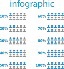 80 percent people icon graphic vector,man pictogram concept,eighty percent.