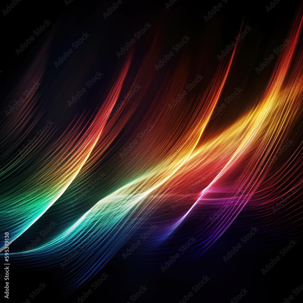 Canvas Prints Abstract light lines effect background. generative ai