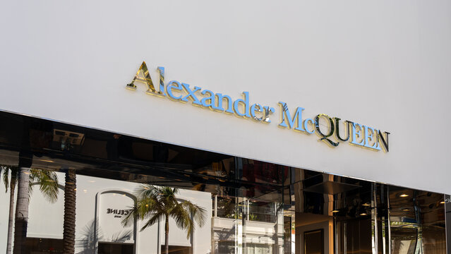 Alexander McQueen store in Beverly Hills, California, US - July 11, 2022. Lee Alexander McQueen CBE was a British fashion designer and couturier.