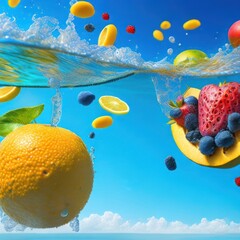 fruit on the water