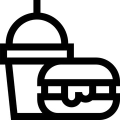 Transparent Fast Food icon. Fast Food isolated on transparent background.