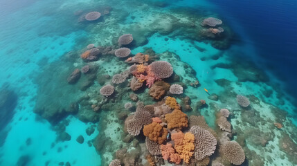 Naklejka na ściany i meble beautiful coral reef made with Generative AI