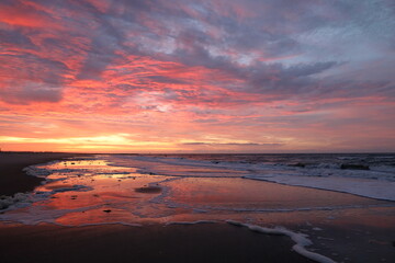 Colorful coastal sunrise