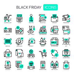Black Friday , Thin Line and Pixel Perfect Icons.