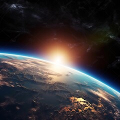 Fototapeta na wymiar earth globe with space. generative ai