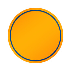 orange banner blue circle frame and dot