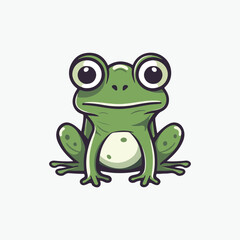 Cute Frog logo, symbol illustration art vector template useful for any kind of graphic work