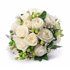 Wedding floral bouquet. Illustration AI Generative