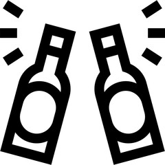 Transparent Cheers icon. Cheers isolated on transparent background.