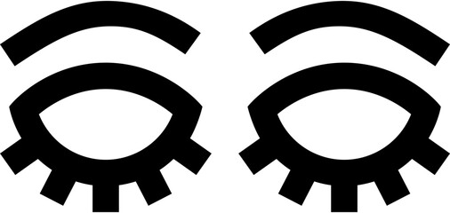 Transparent Eyelashes icon. Eyelashes isolated on transparent background.