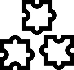 Transparent Puzzle icon. Puzzle isolated on transparent background.