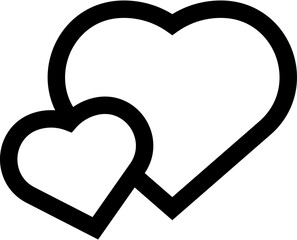 Transparent Hearts icon. Hearts isolated on transparent background.