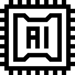 Transparent Artificial Intelligence icon. Artificial Intelligence isolated on transparent background.