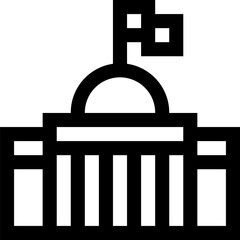 Transparent Government icon. Government isolated on transparent background.