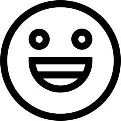 Transparent Smile icon. Smile isolated on transparent background.