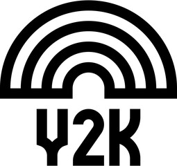Transparent Yk icon. Yk isolated on transparent background.