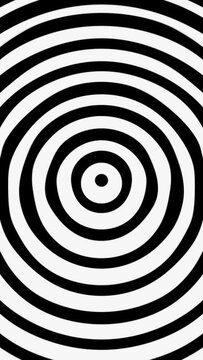 Vertical video abstract black and white circles optical illusion animation background