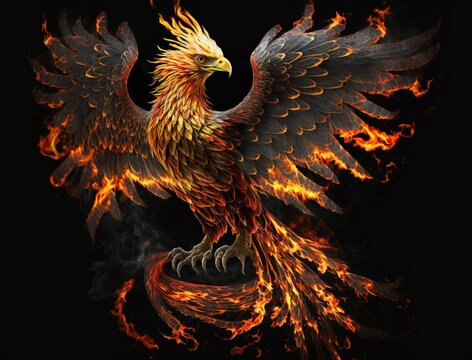 Phoenix in flames (ai generated)