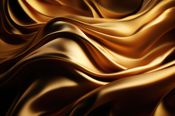 Obraz premium Gold Silk Waves Background.