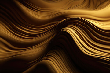 Gold Silk Waves Background.