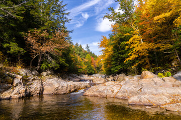Vermont in fall by river