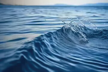 Obraz premium massive ocean wave with white foam and blue-green water. Generative AI