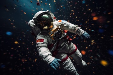 Fototapeta premium Astronaut in space. Generative AI.