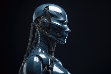 Human-like robot. Generative AI.