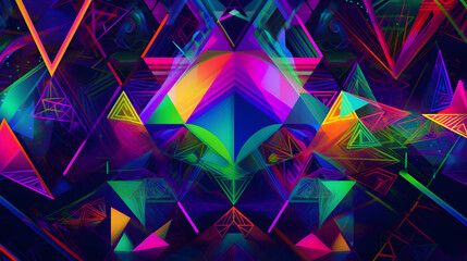 abstract colorful background, caleidoscope look, neon, generative AI