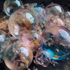 Crystal color bubble ball