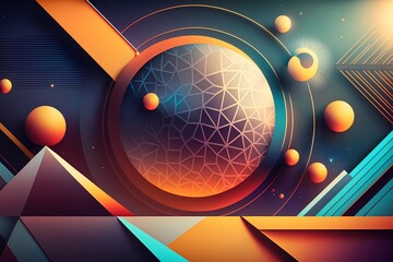 3D rendering of a futuristic abstract structure with intricate and complex geometries. Modern and trendy sleek and futuristic with sense of hi tech background innovation and advancement. Generative AI