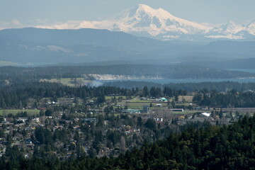 Panoramic view of Saanich inlet and villages in  North Saanich - 2