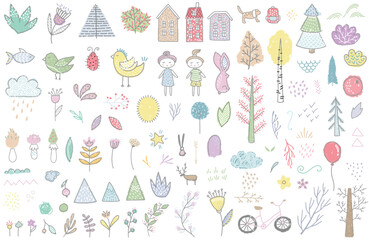 Forest walk cute baby bird leaf girl boy child room tree adventure education mountain 