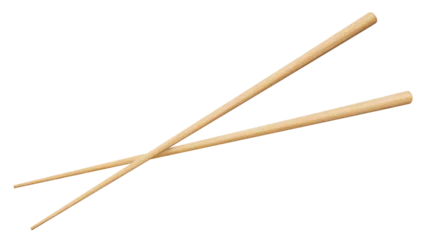 Gordijnen Wooden chopsticks cut out © Yeti Studio