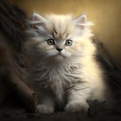 Fototapeta premium Cute baby cat, kitten