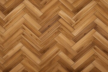 close up of a wooden floor with a chevron pattern. Generative AI