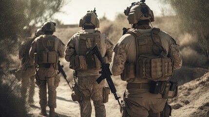 Fototapeta premium Soldiers Generative AI