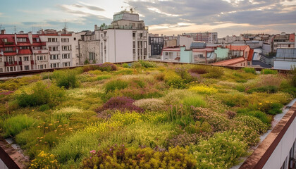 Obraz premium Nature beauty blooms in vibrant colored blossoms generated by AI