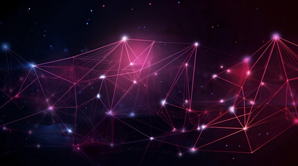 Fototapeta premium Modern background plexus effect - Generative AI