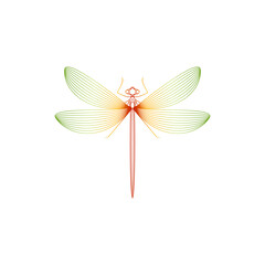 dragonfly logo design template
