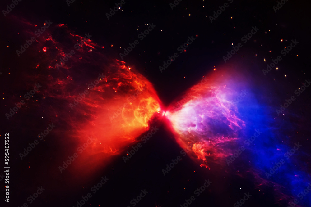Wall mural a cosmic nebula similar to a butterfly. elements of this image furnished nasa.