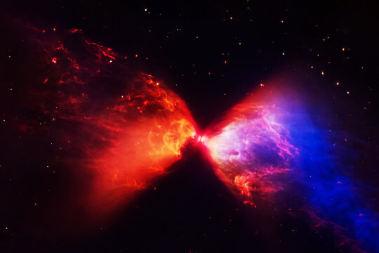 A cosmic nebula similar to a butterfly. Elements of this image furnished NASA.