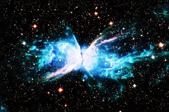A cosmic nebula similar to a butterfly. Elements of this image furnished NASA.