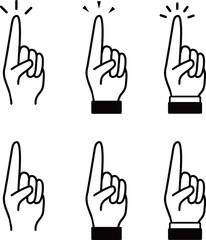 チェックのハンドサインセット