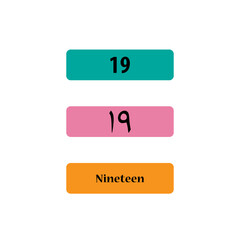 Obraz premium Arabic number cardinal icon vector logo design template