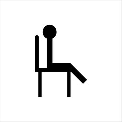 chair and table icon - isolated