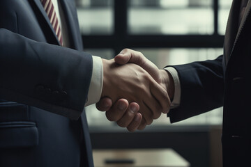 Two Professional Businessmen Shake Hands After Closing a Lucrative Deal Businessman handshake business merger and acquisition,successful negotiate, hand shake, two businessman shake hand