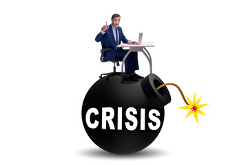 Tax concept with exploding bomb