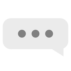 Fototapeta premium Dialogue illustration. Speech bubble with three dots on white background