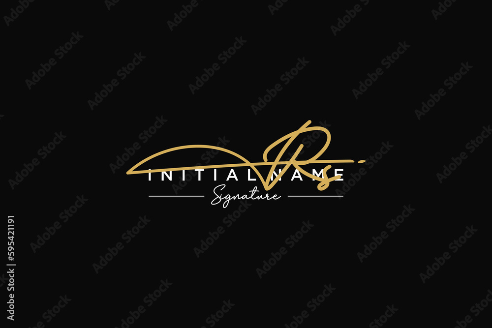 Wall mural Initial RS signature logo template vector. Hand drawn Calligraphy lettering Vector illustration.